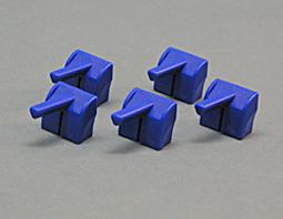 Clip, kpl.   dunkelblau, 5 Stück Produktfoto Front View S
