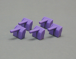 Clips, assy. - purple, pack of 5 产品照片 Front View S